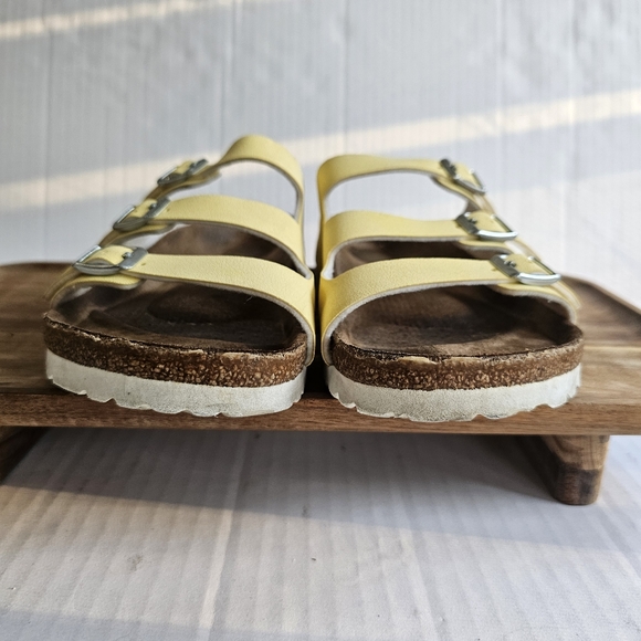 Birkenstock Florida 230 Sandal size EU 36 yellow triple strap - Picture 4 of 15